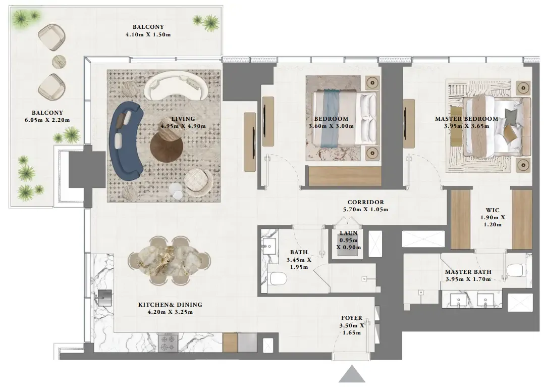 2 bedroom layout