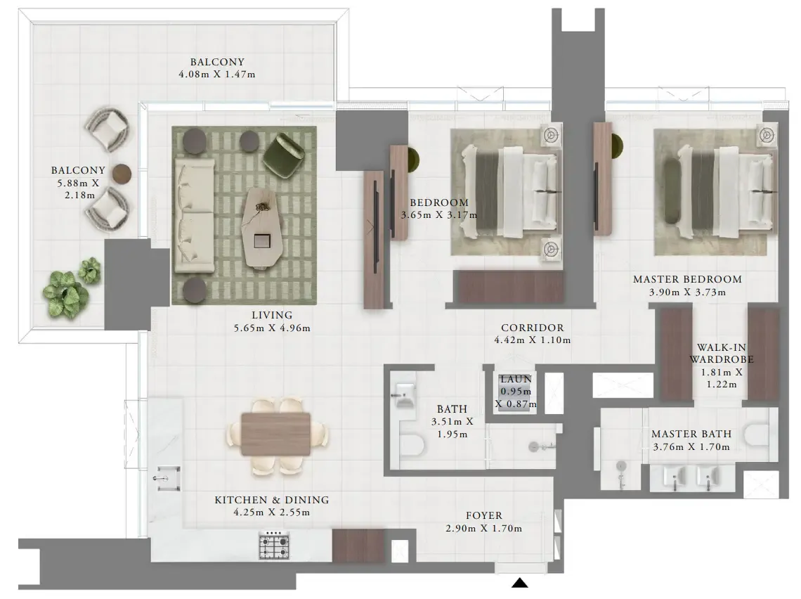 2 bedroom layout