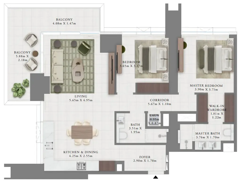 2 bedroom layout