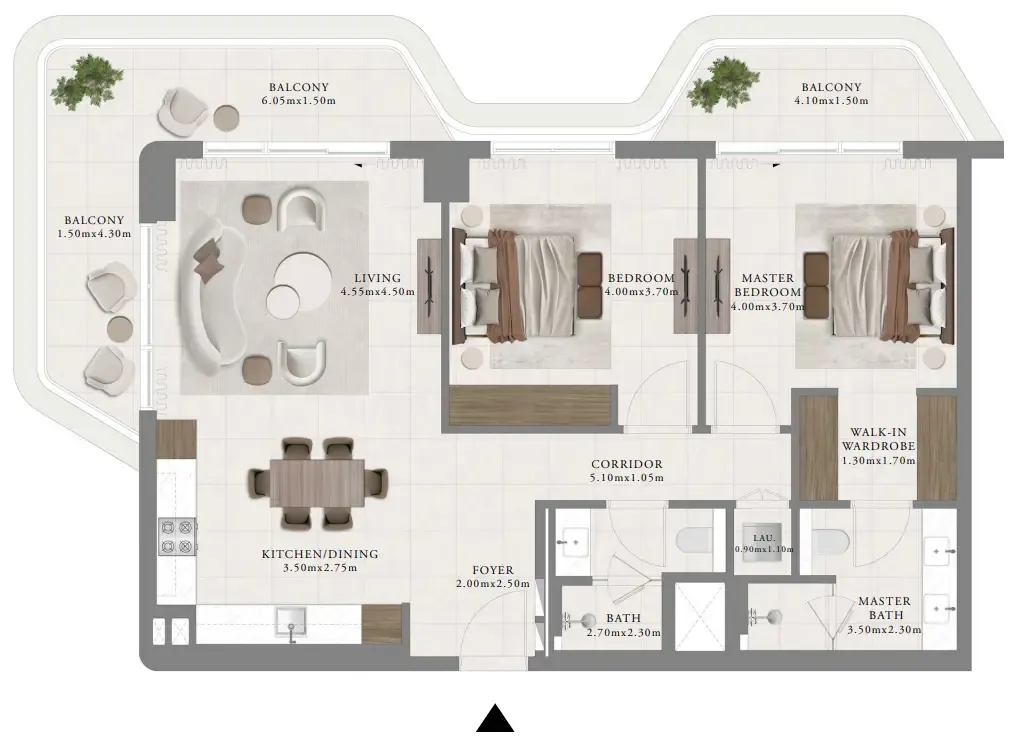 2 bedroom layout