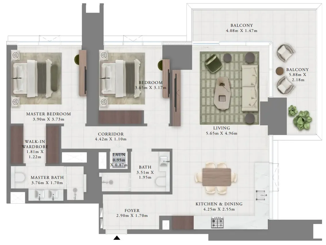 2 bedroom layout