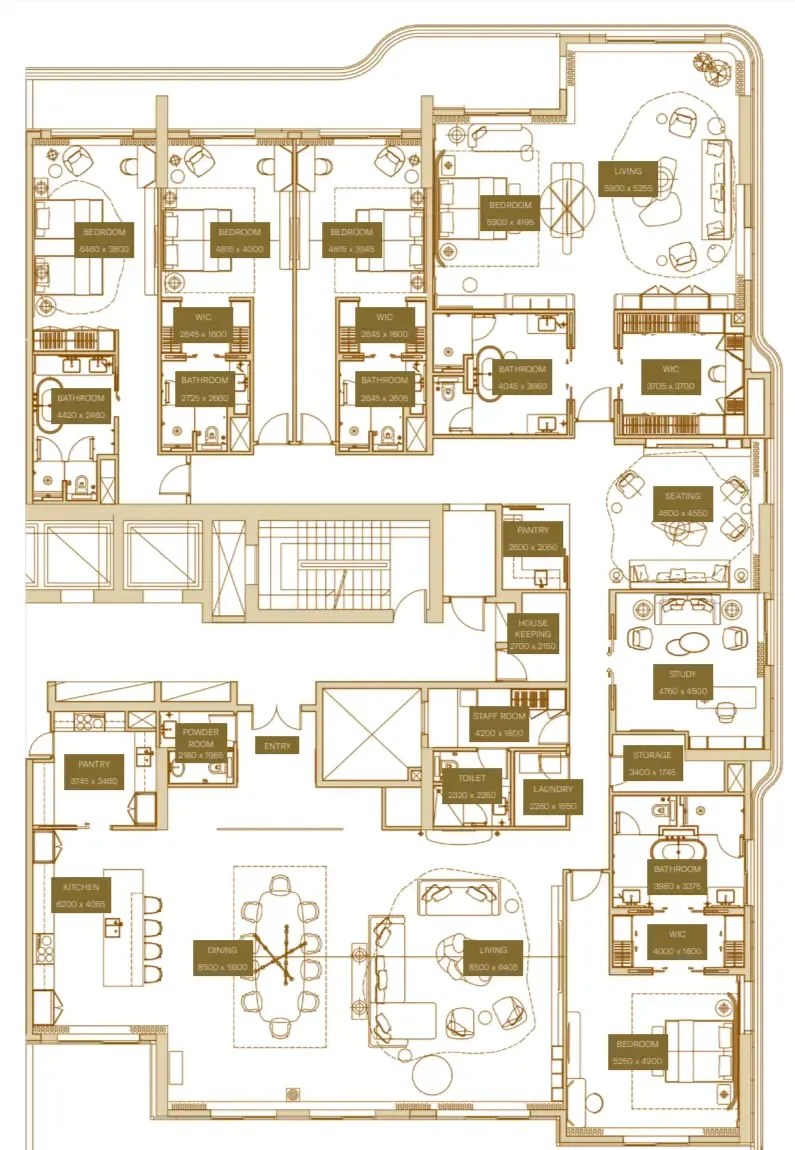 4 bedroom layout