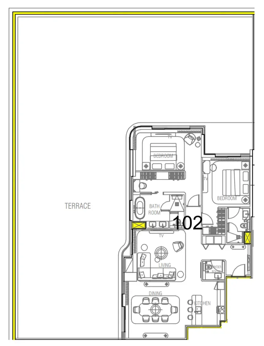 2 bedroom layout