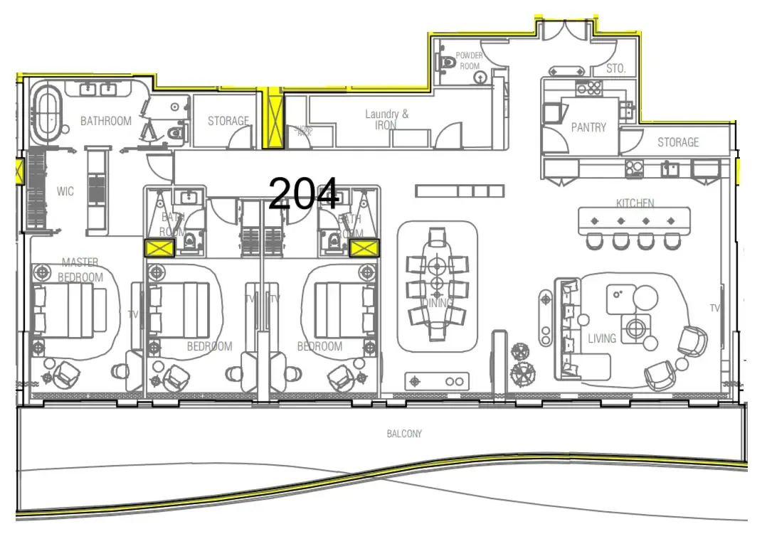 3 bedroom layout