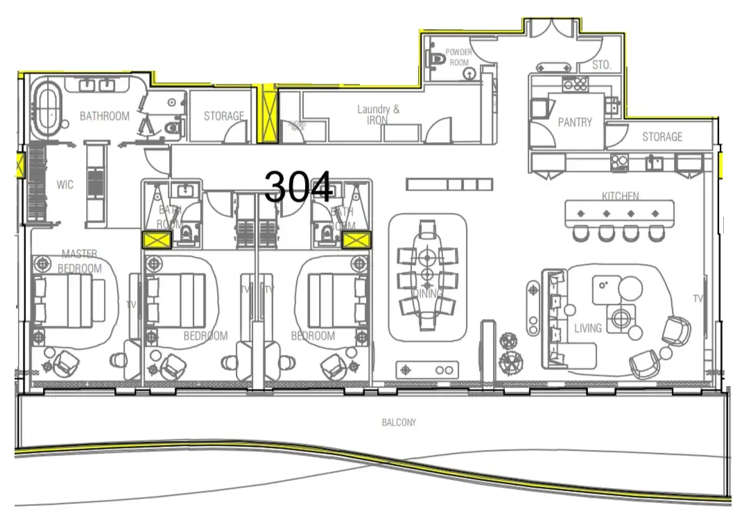 3 bedroom layout