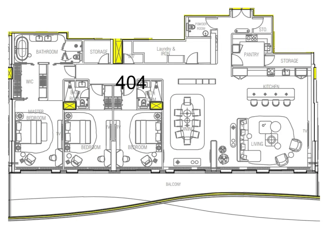 3 bedroom layout