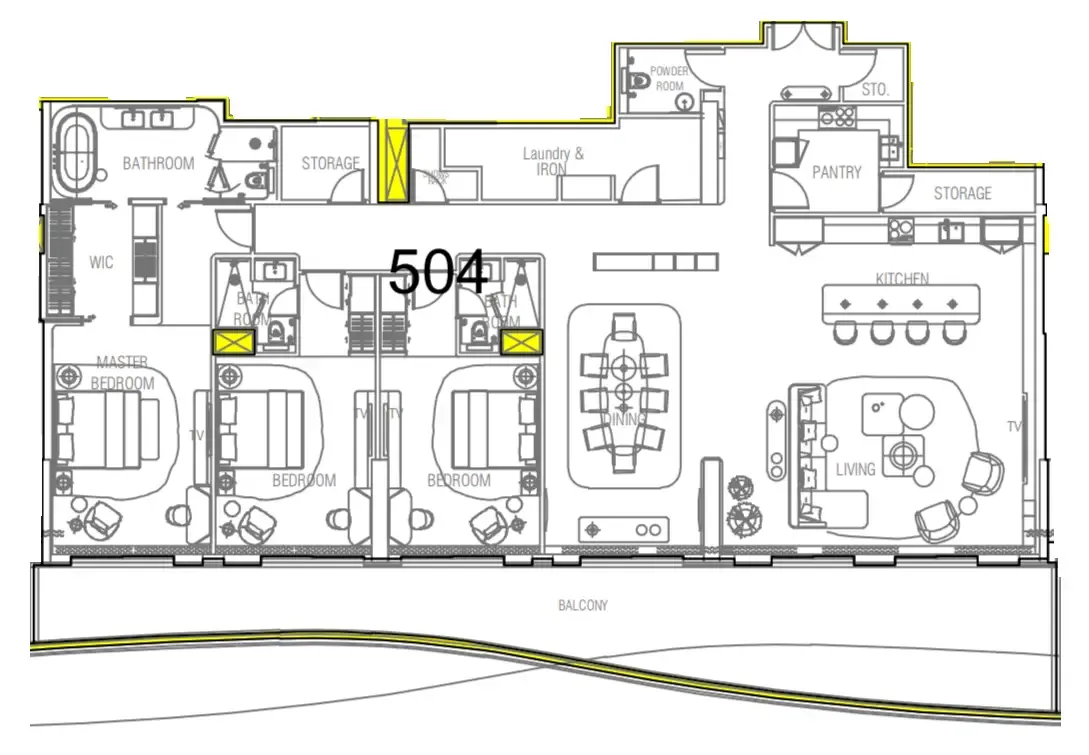 3 bedroom layout