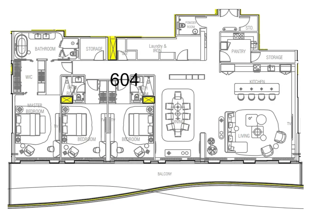 3 bedroom layout