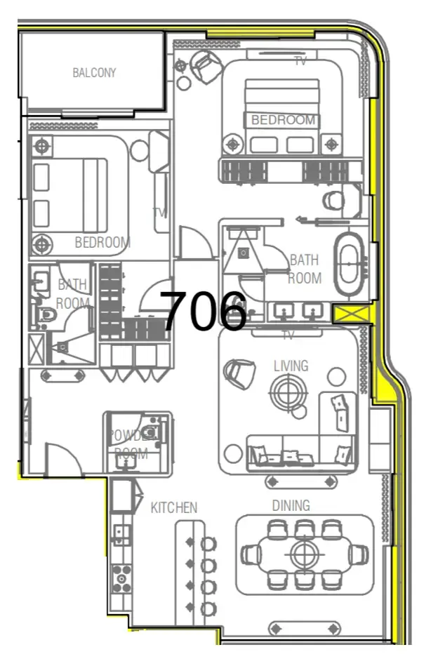 2 bedroom layout