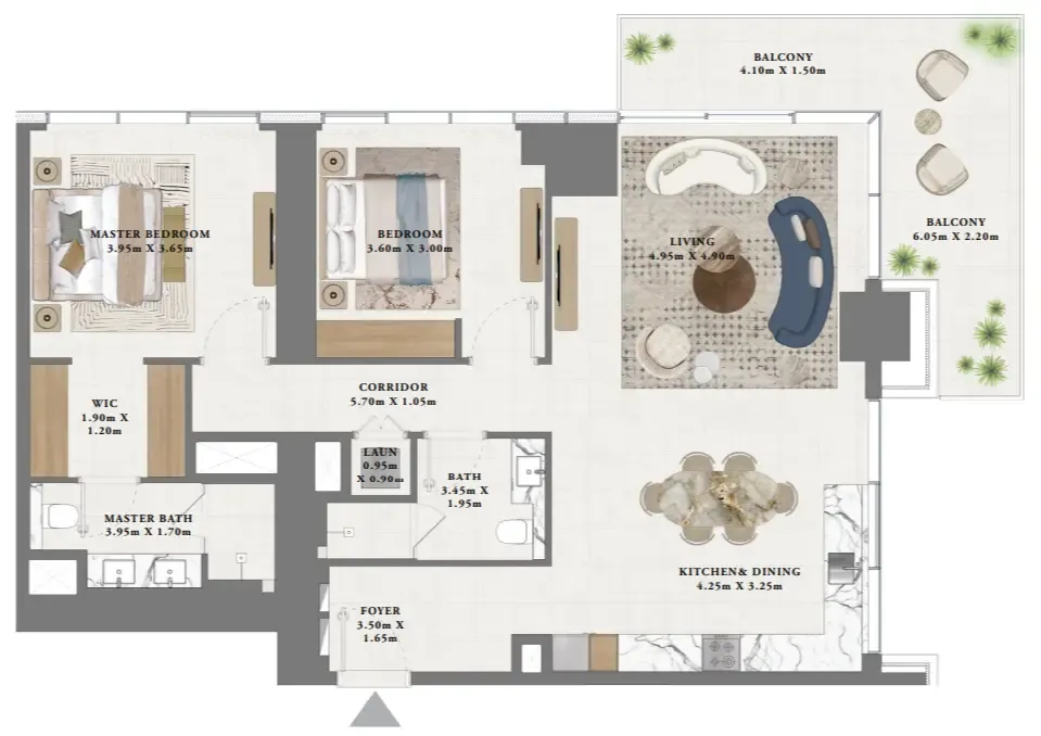 2 bedroom layout