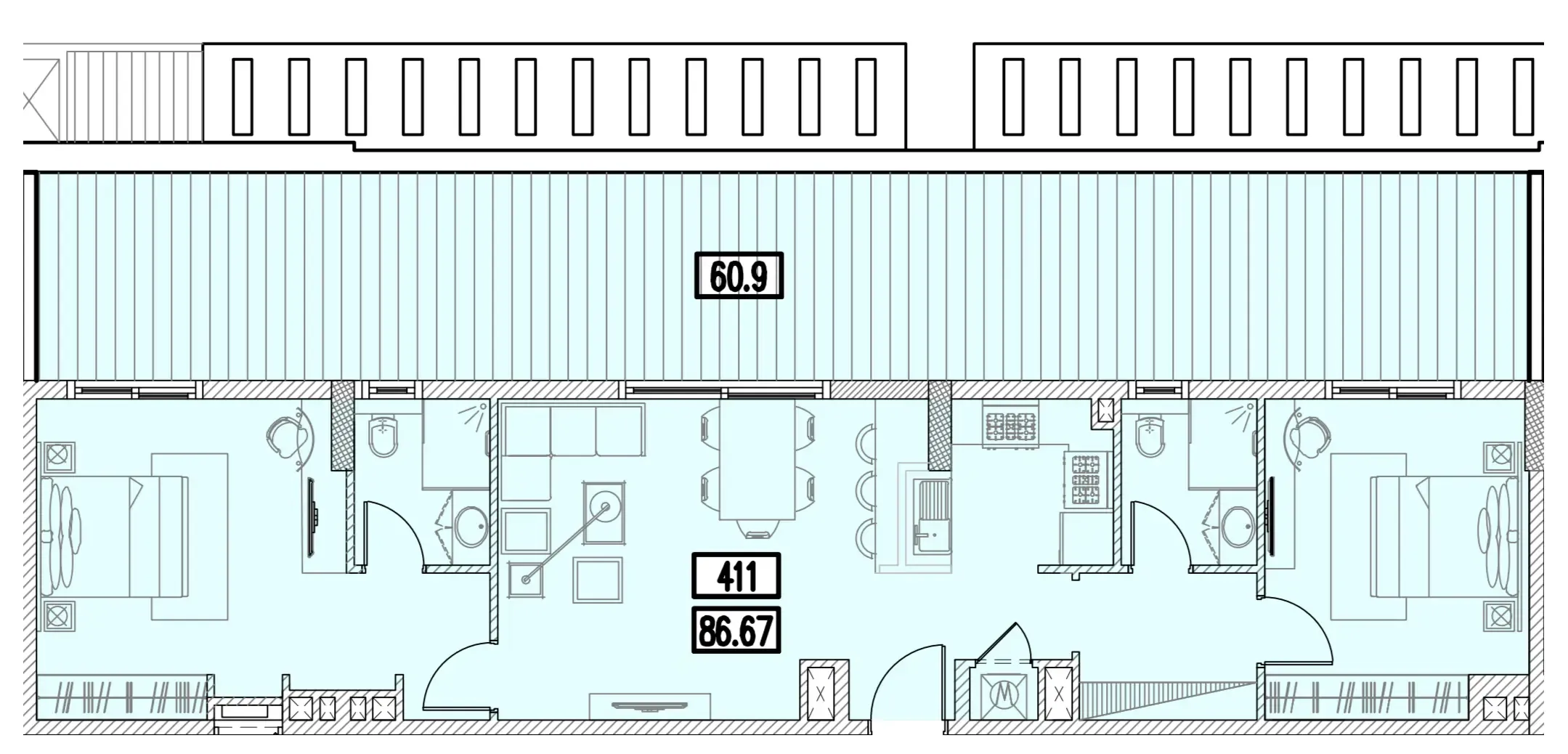2 bedroom layout