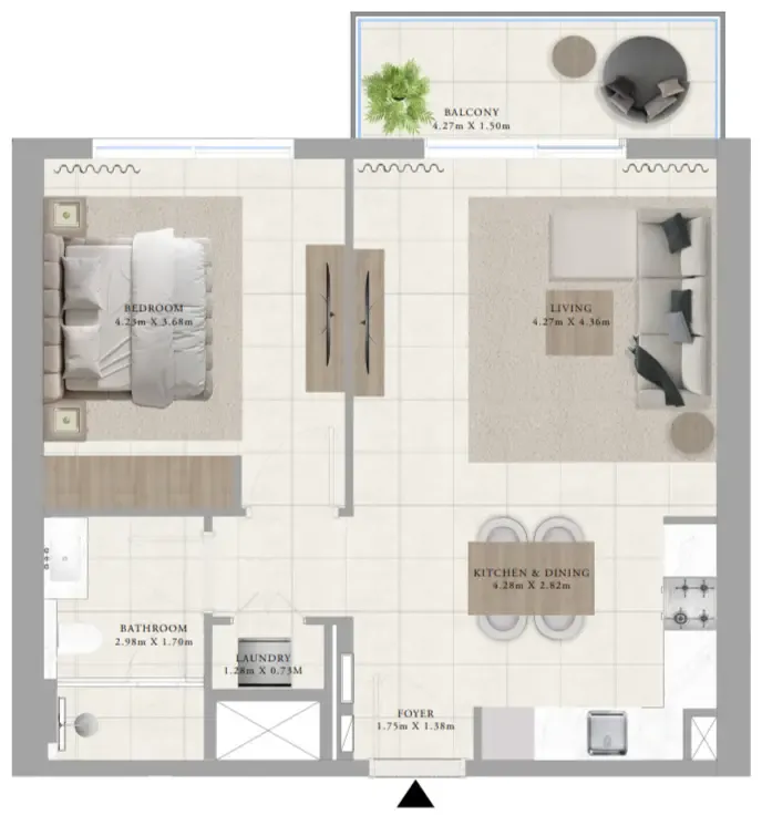 1 bedroom layout