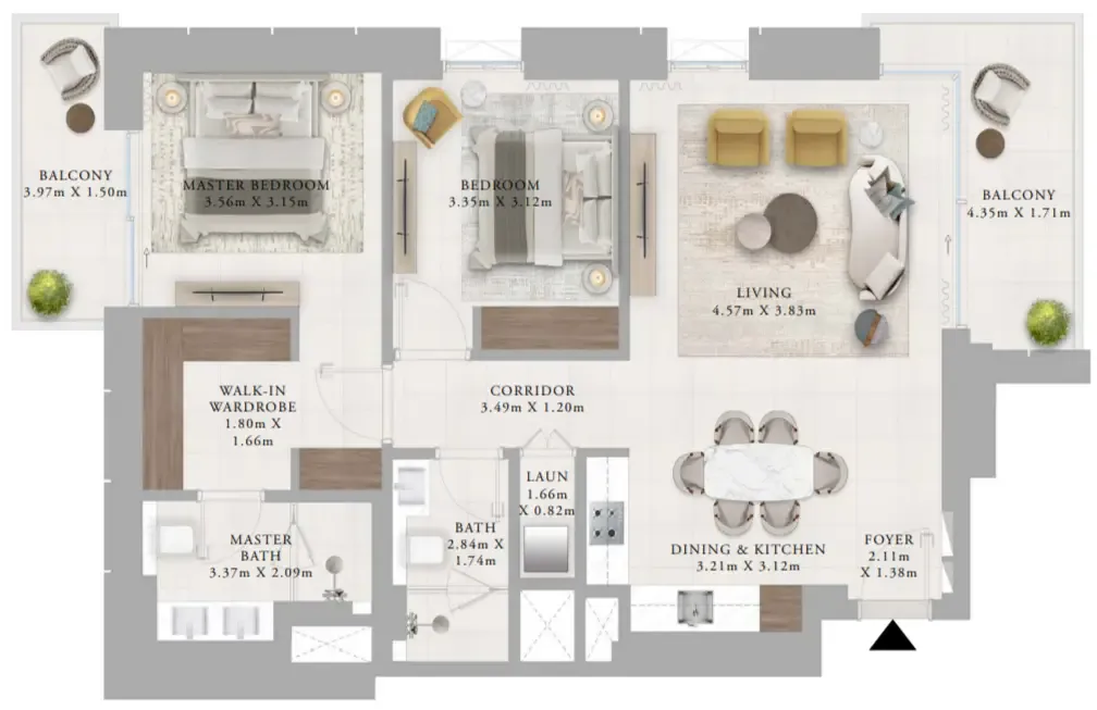 2 bedroom layout