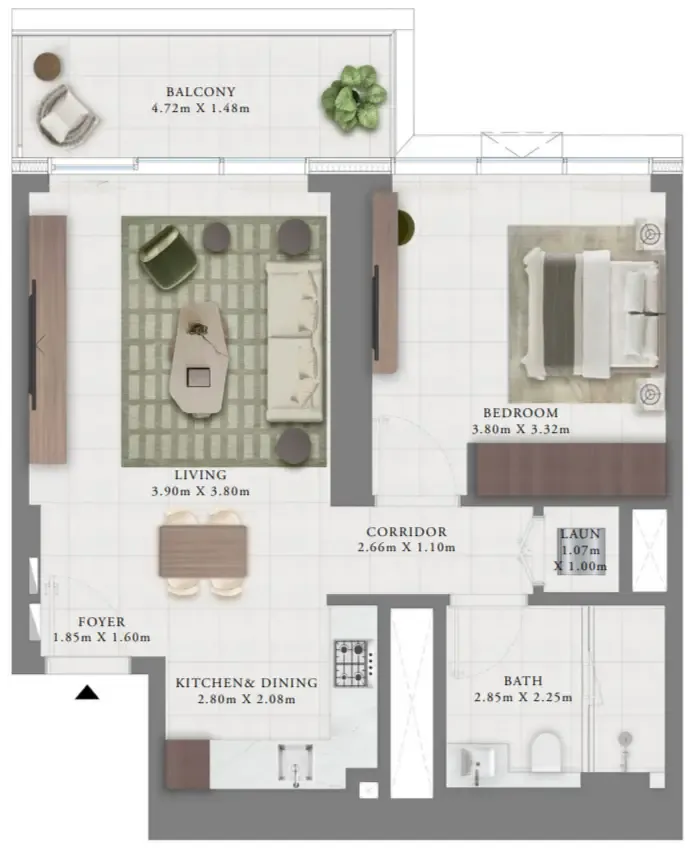 1 bedroom layout