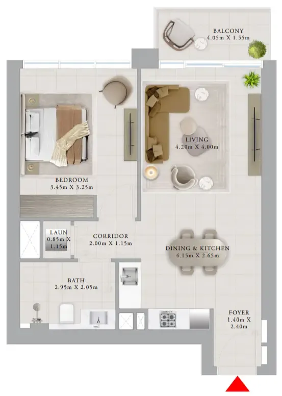 1 bedroom layout