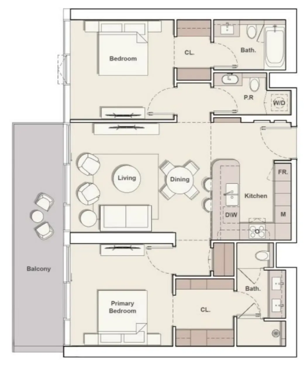 2 bedroom layout