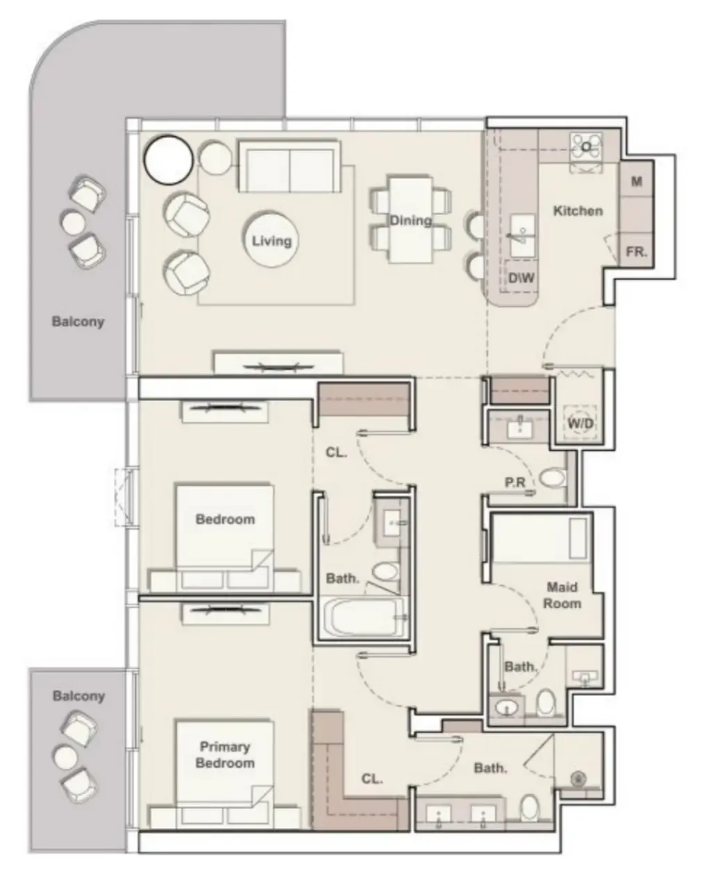 2 bedroom layout