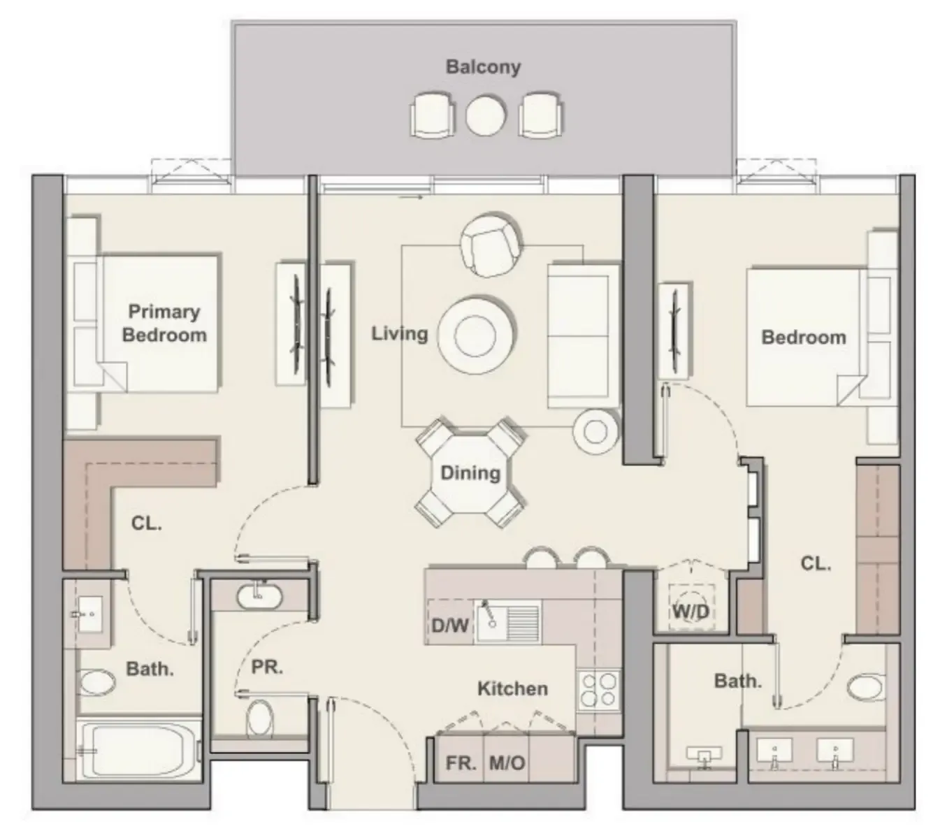 2 bedroom layout