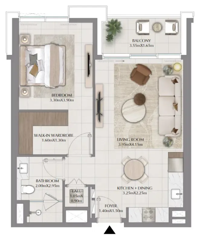 1 bedroom layout