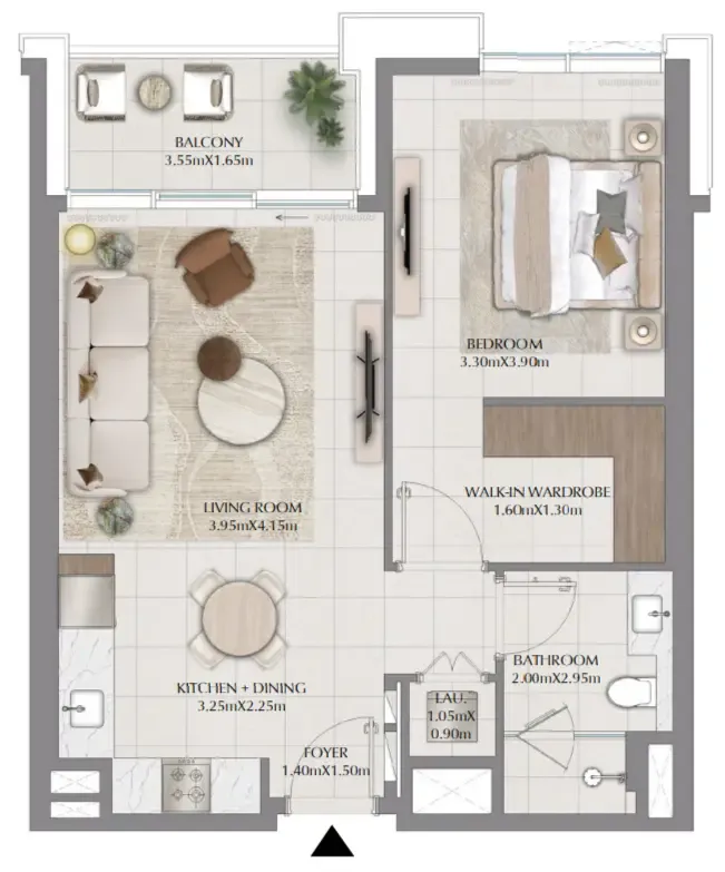 1 bedroom layout