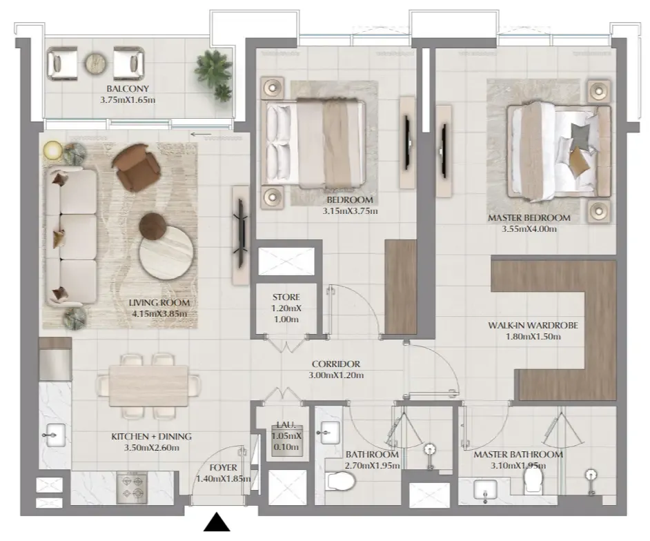 2 bedroom layout