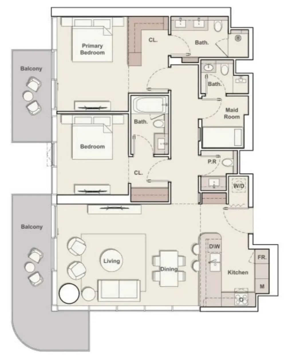 2 bedroom layout