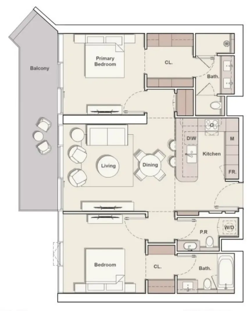2 bedroom layout