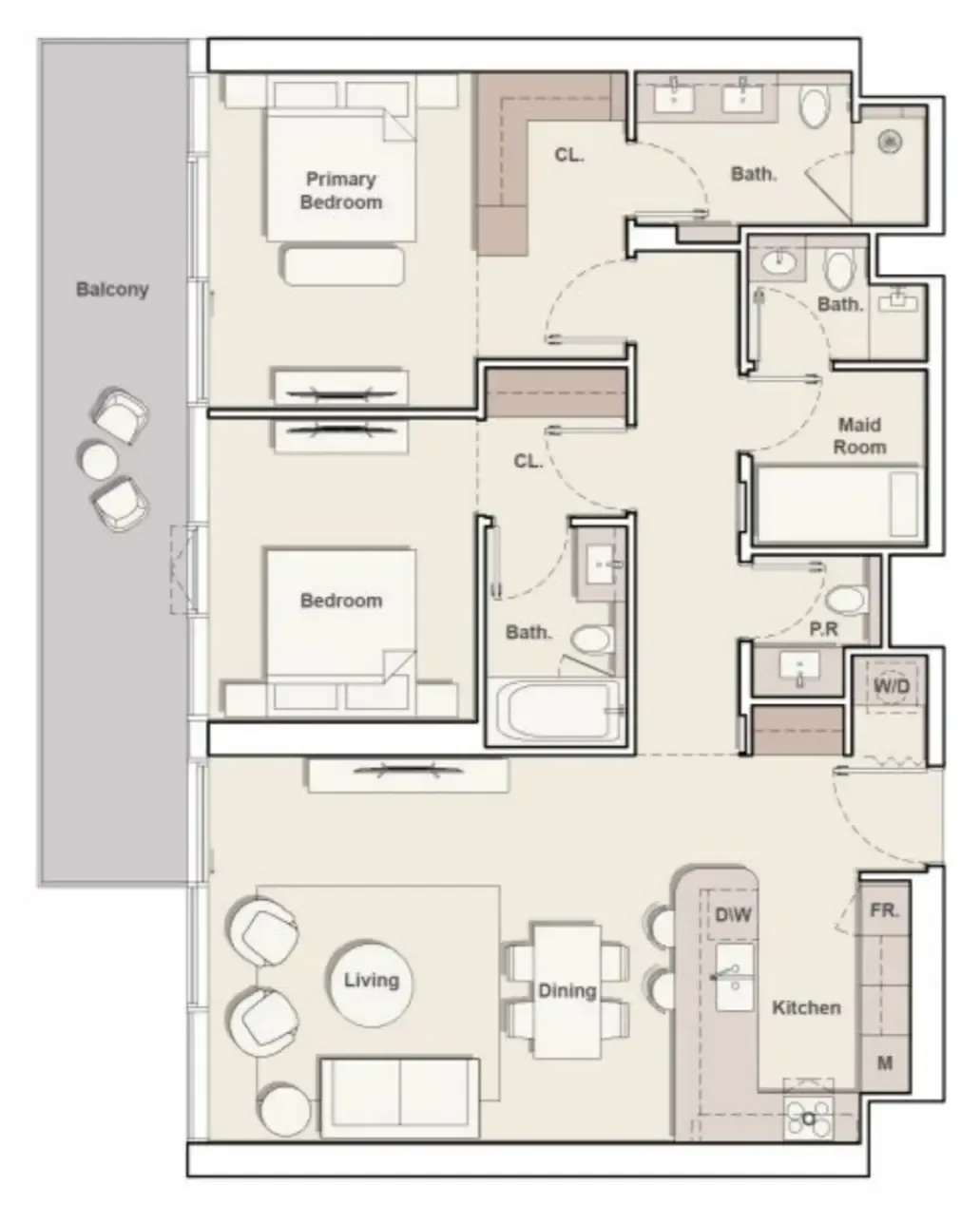 2 bedroom layout