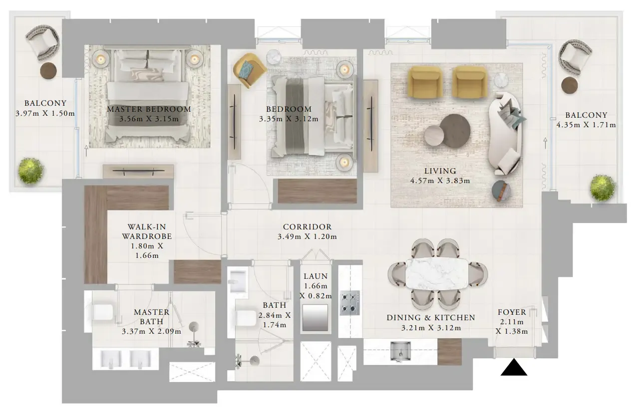 2 bedroom layout