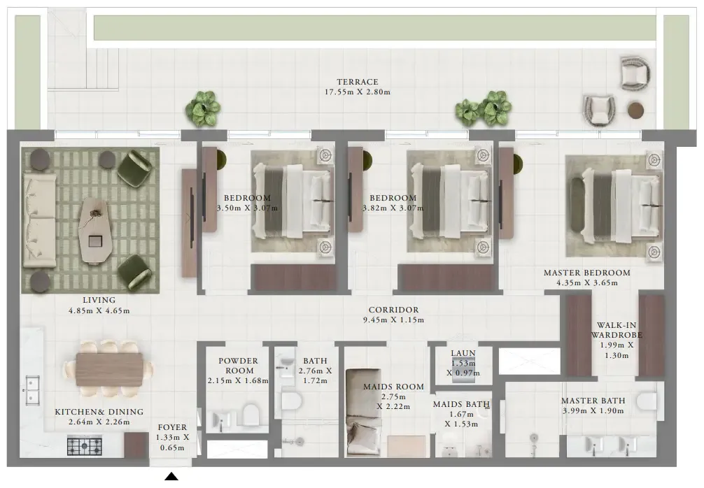 3 bedroom layout