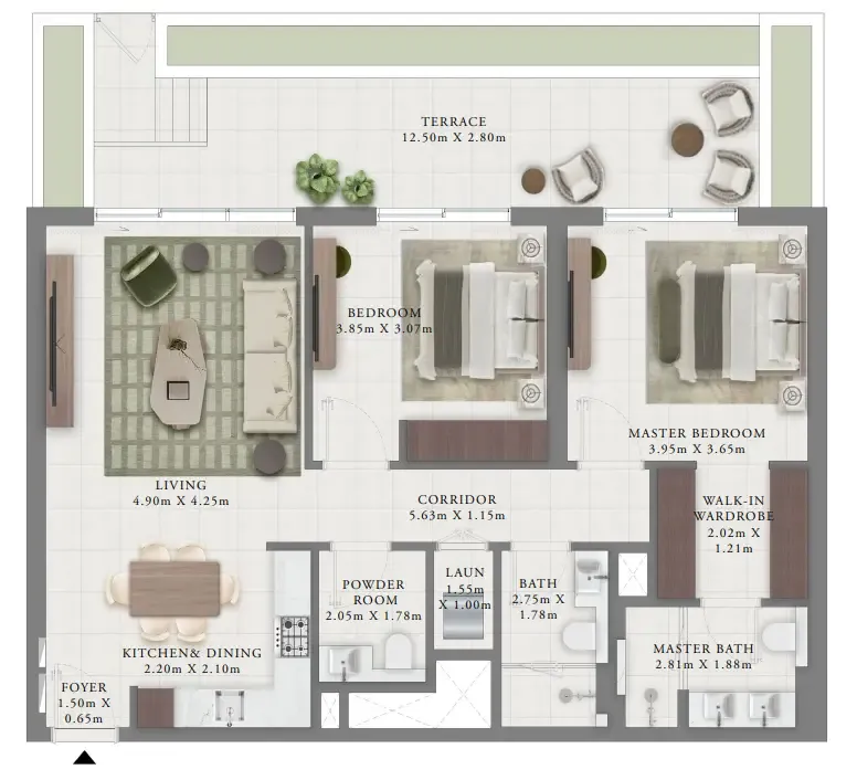 2 bedroom layout