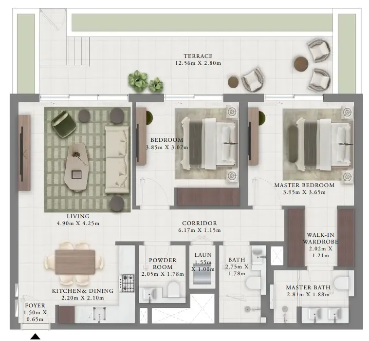 2 bedroom layout