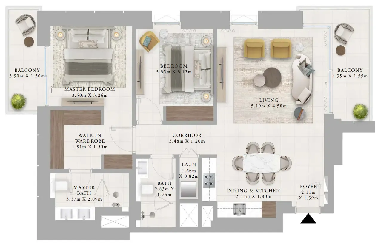 2 bedroom layout