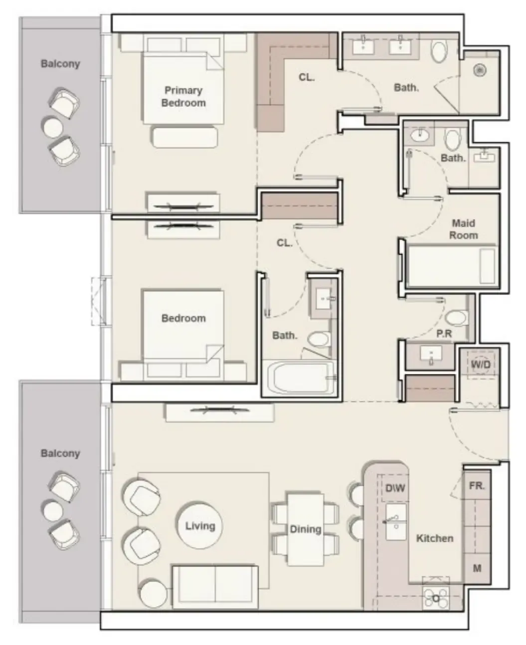 2 bedroom layout