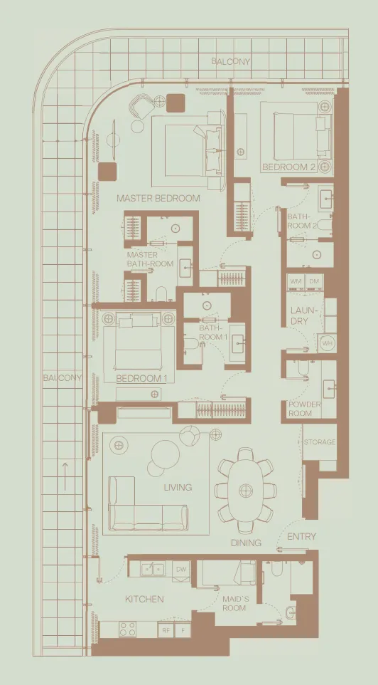 3 bedroom layout