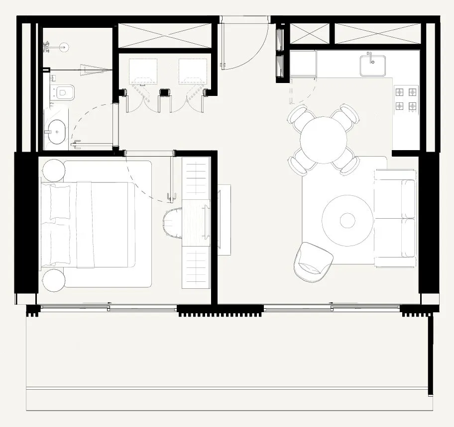 1 bedroom layout