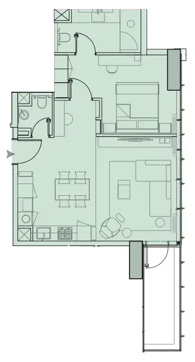 1 bedroom layout