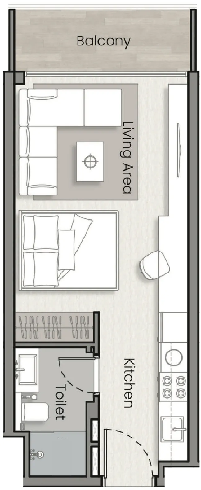0 bedroom layout