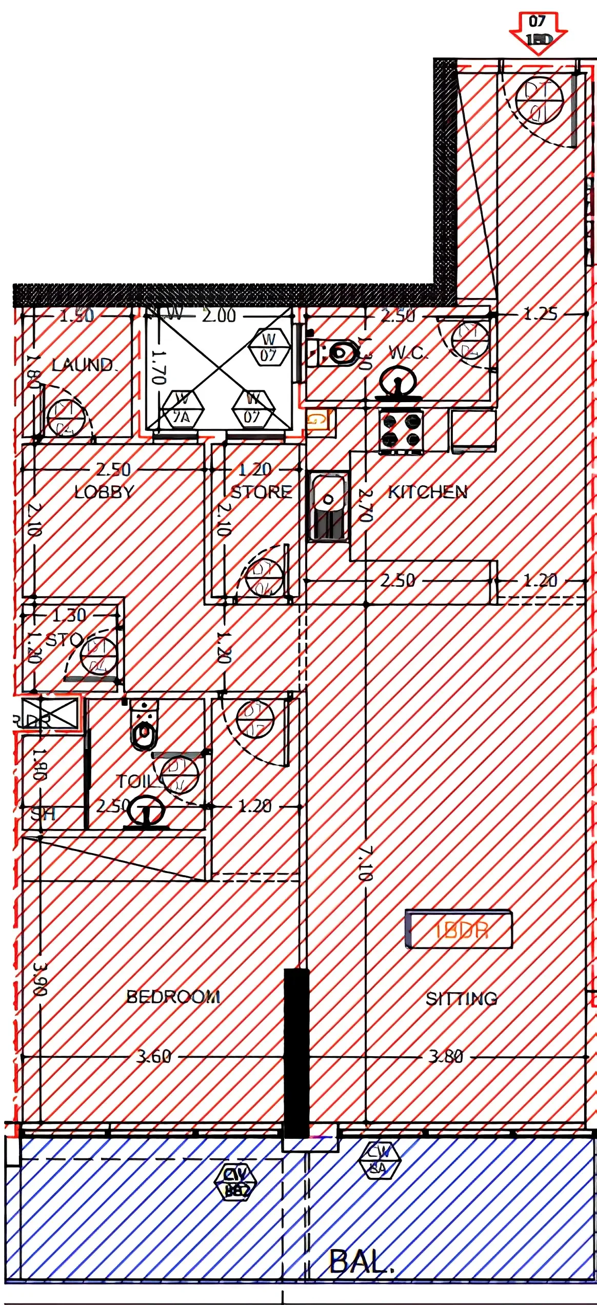1 bedroom layout