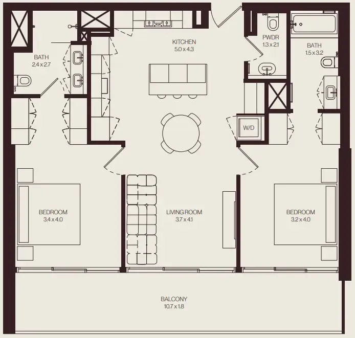 2 bedroom layout