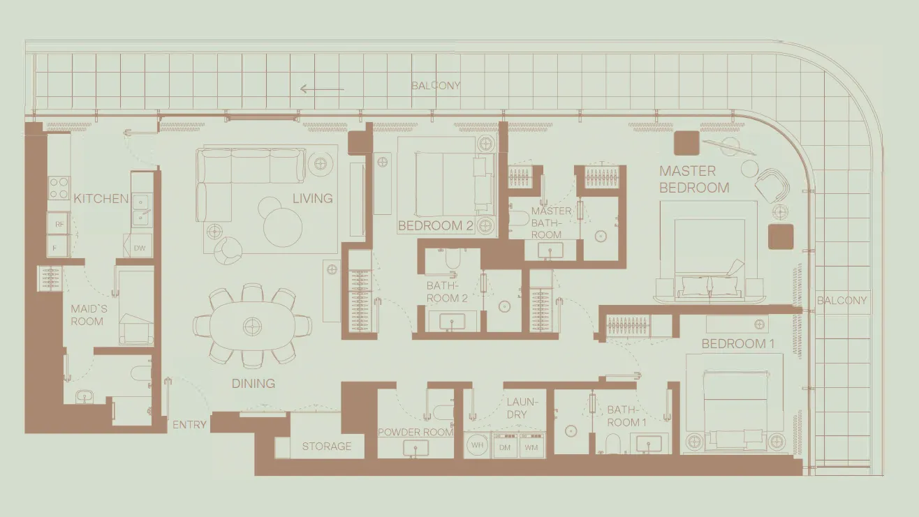3 bedroom layout