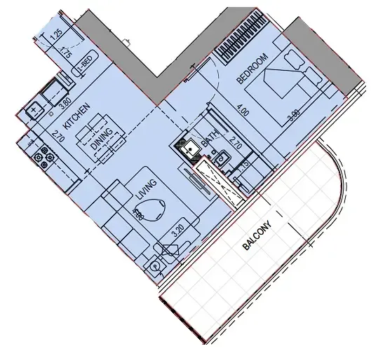 1 bedroom layout