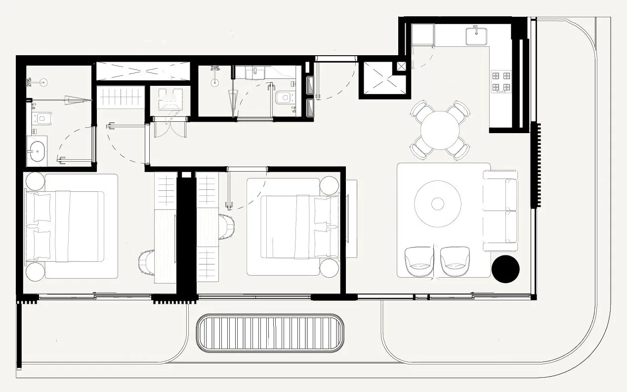 2 bedroom layout