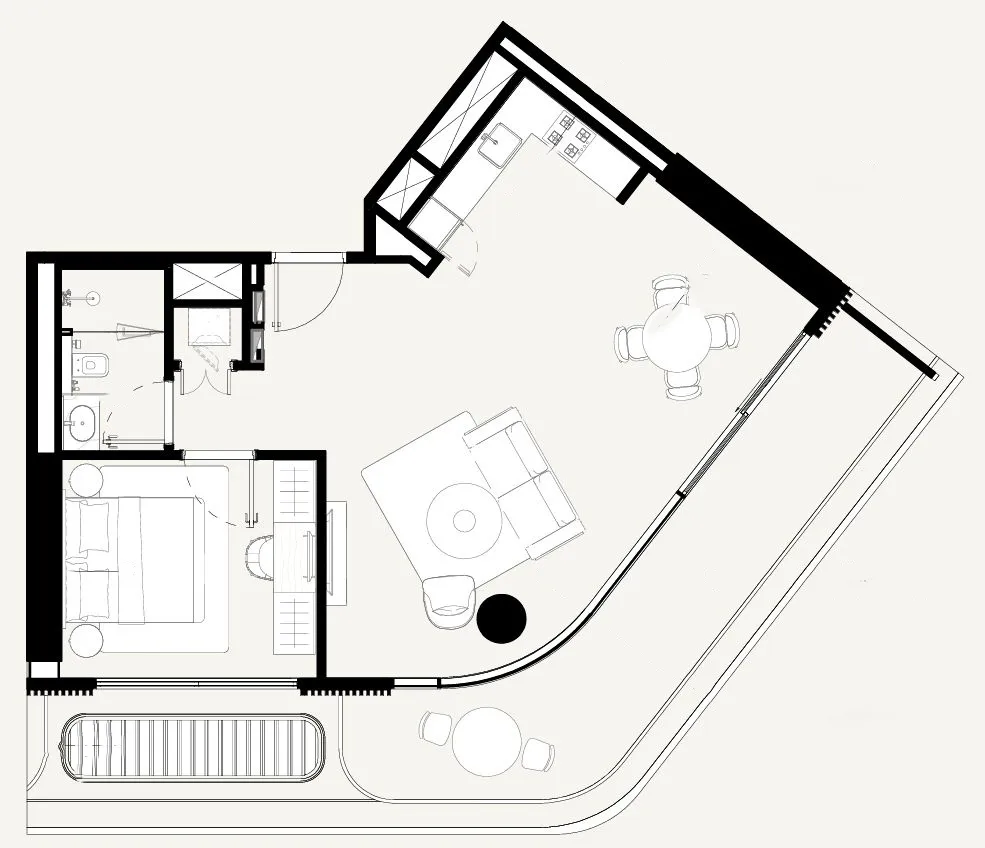 1 bedroom layout