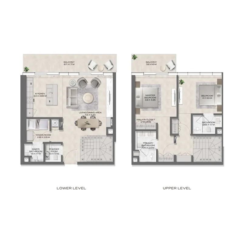 2 bedroom layout