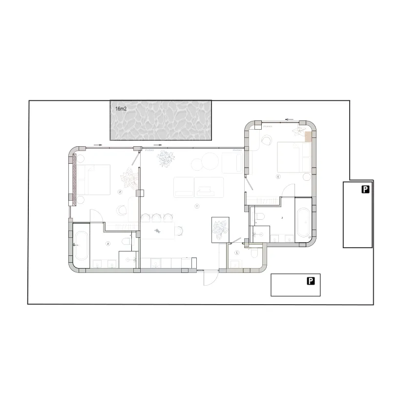 2 bedroom layout