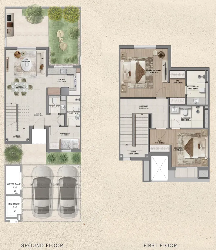 2 bedroom layout