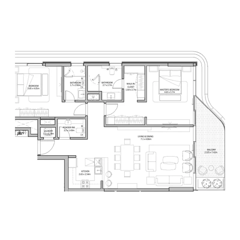 2 bedroom layout