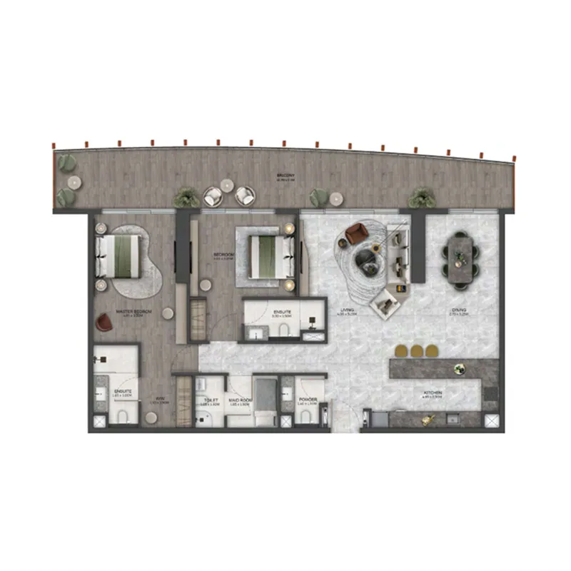 2 bedroom layout