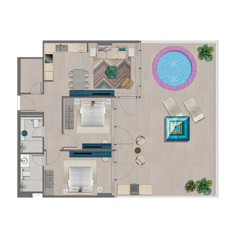 2 bedroom layout